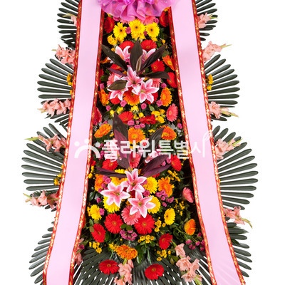 3단축하화환(특)D리본