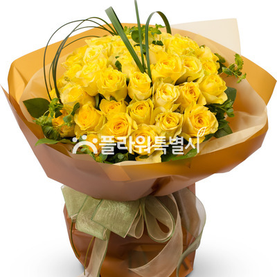 노랑장미꽃다발2