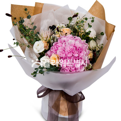 핑크수국꽃다발