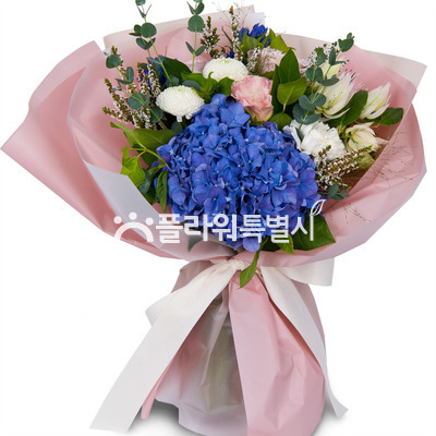 블루수국꽃다발
