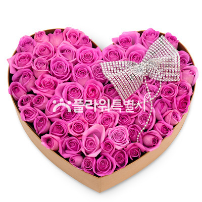분홍장미하트상자