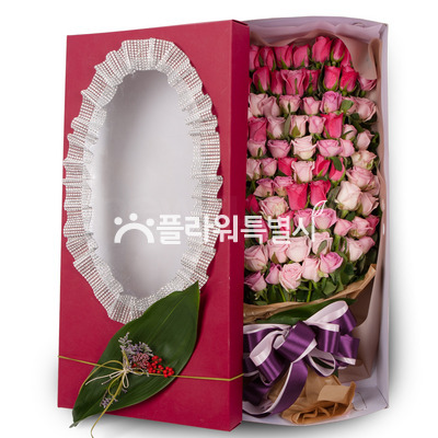 핑크혼합다발상자2