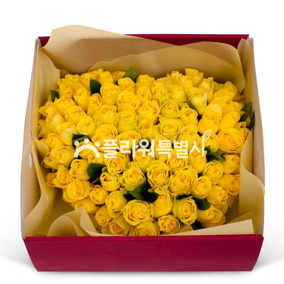 노란장미상자