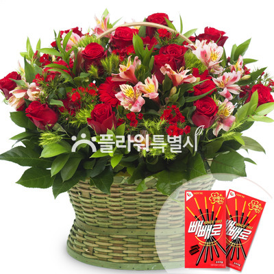 빼빼로데이꽃바구니
