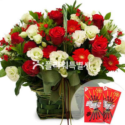 빼빼로데이 기념 혼합꽃바구니