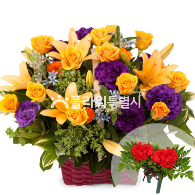 오렌지장미바구니