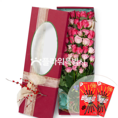 a34꽃박스+빼빼로2개